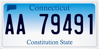 CT license plate AA79491