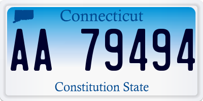 CT license plate AA79494