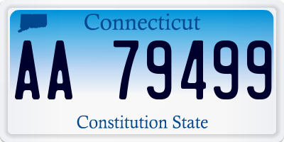 CT license plate AA79499