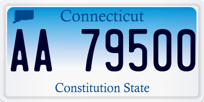 CT license plate AA79500