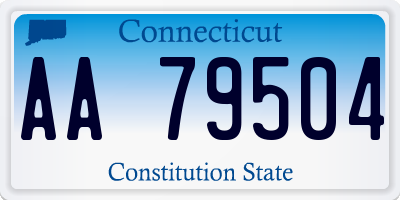 CT license plate AA79504