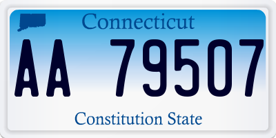 CT license plate AA79507