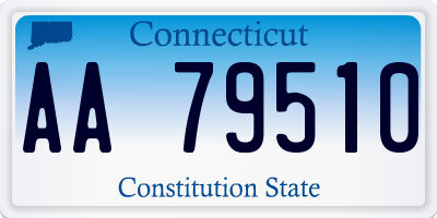 CT license plate AA79510