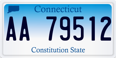CT license plate AA79512