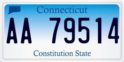 CT license plate AA79514