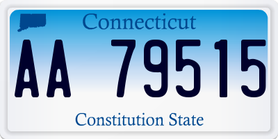CT license plate AA79515