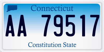CT license plate AA79517