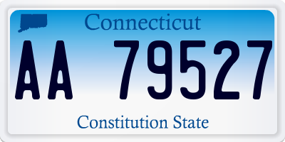 CT license plate AA79527