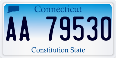 CT license plate AA79530