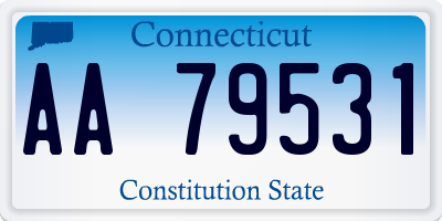 CT license plate AA79531