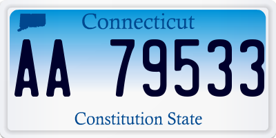 CT license plate AA79533