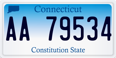 CT license plate AA79534