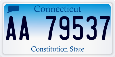 CT license plate AA79537