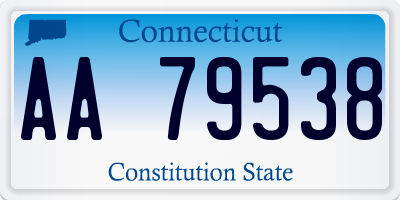 CT license plate AA79538