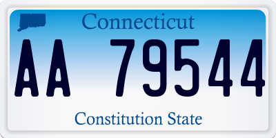 CT license plate AA79544