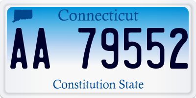 CT license plate AA79552