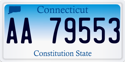 CT license plate AA79553