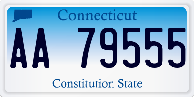 CT license plate AA79555