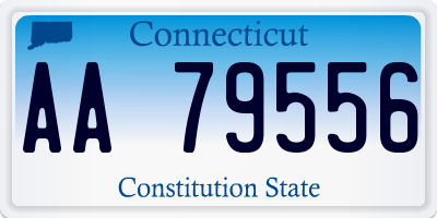 CT license plate AA79556