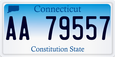 CT license plate AA79557