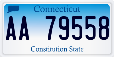 CT license plate AA79558