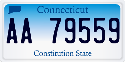 CT license plate AA79559