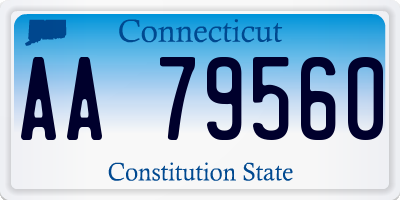 CT license plate AA79560