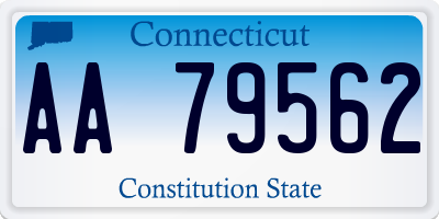 CT license plate AA79562