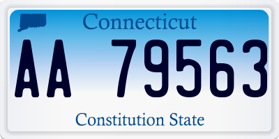 CT license plate AA79563