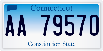 CT license plate AA79570