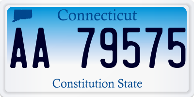 CT license plate AA79575