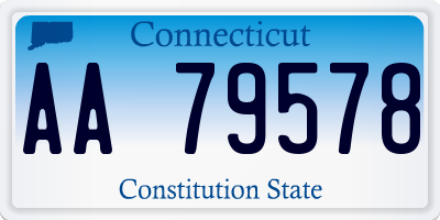 CT license plate AA79578