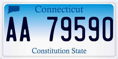 CT license plate AA79590