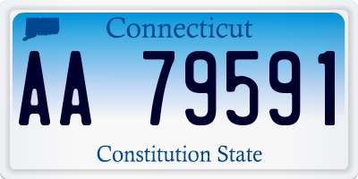 CT license plate AA79591