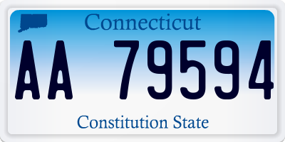 CT license plate AA79594