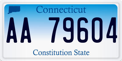 CT license plate AA79604