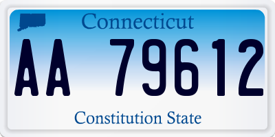 CT license plate AA79612