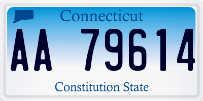 CT license plate AA79614