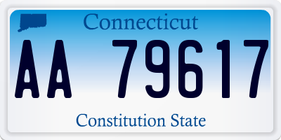 CT license plate AA79617