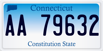 CT license plate AA79632