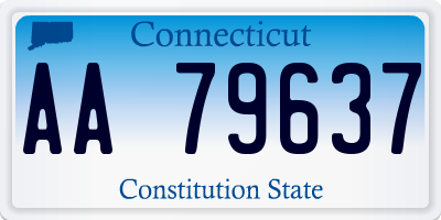 CT license plate AA79637