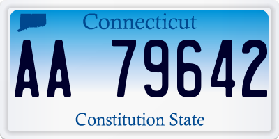 CT license plate AA79642