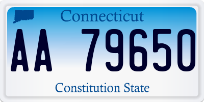 CT license plate AA79650