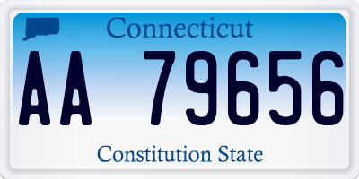 CT license plate AA79656