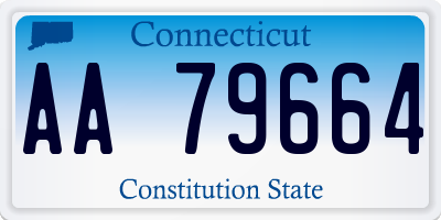 CT license plate AA79664