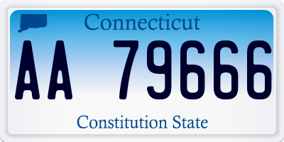 CT license plate AA79666
