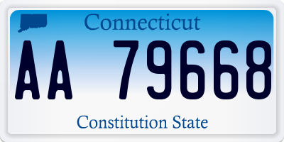 CT license plate AA79668