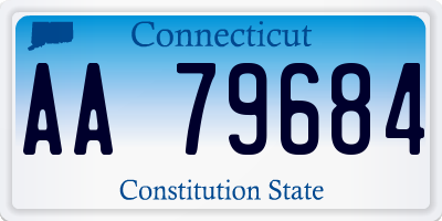 CT license plate AA79684