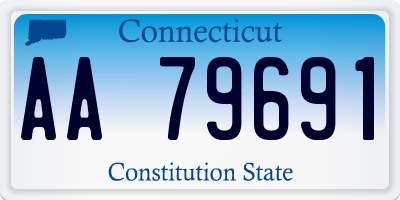CT license plate AA79691