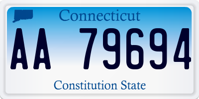 CT license plate AA79694
